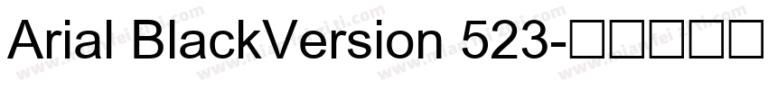 Arial BlackVersion 523字体转换